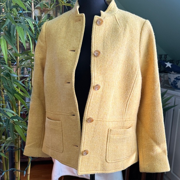 Yellow Button-Up Jacket - Picture 1 of 8